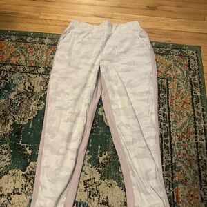 Athleta White and Pink Camo Joggers